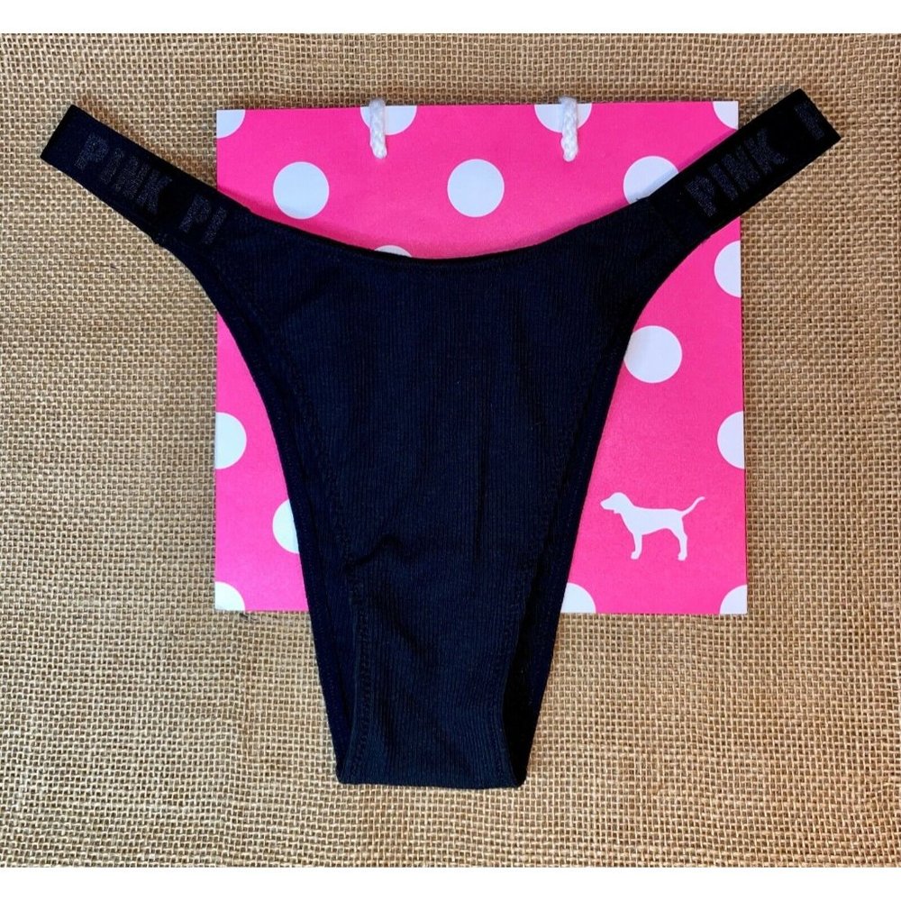 VS PINK Brazilian Cotton Logo Panty NWT - Medium M